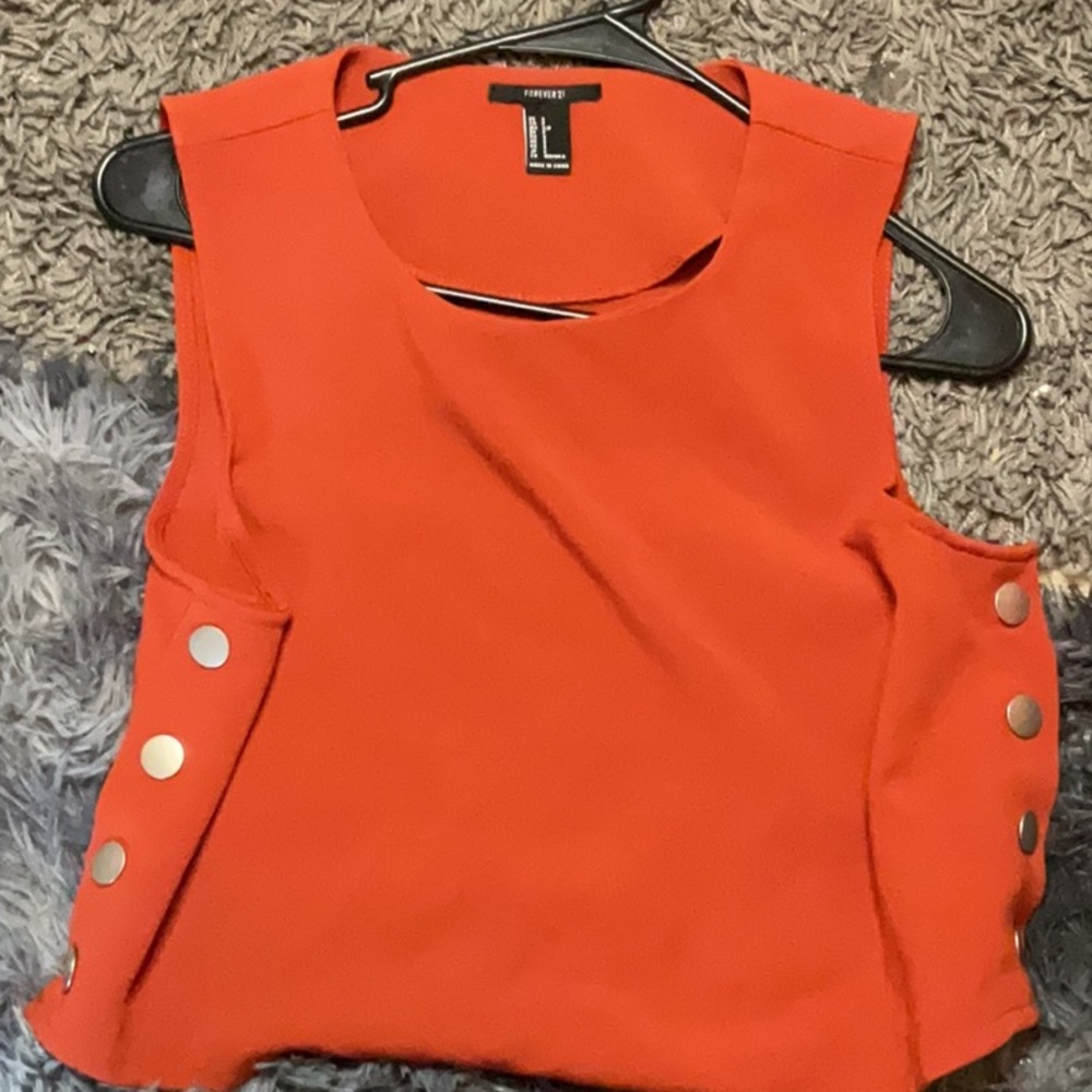 orange forever 21 shirt